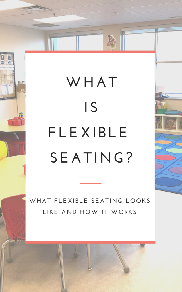 pin for Pinterest with title "What is Flexible Seating?"