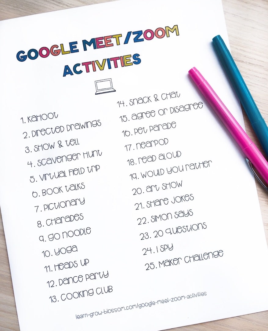8 Games to Play Virtually with Elementary Students