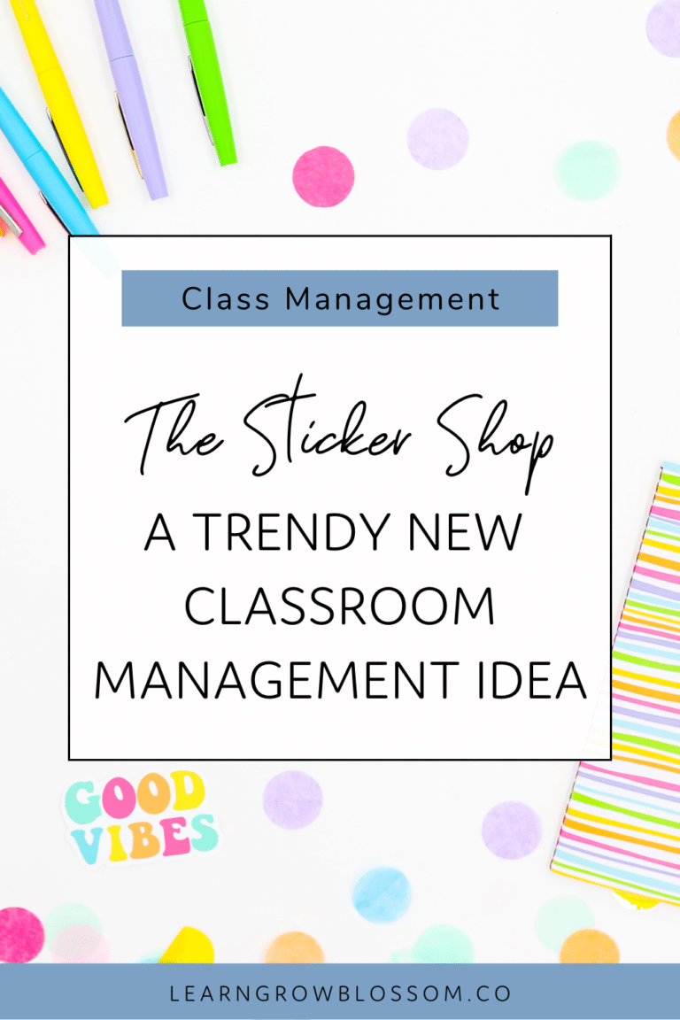 classroom management sticker shop idea