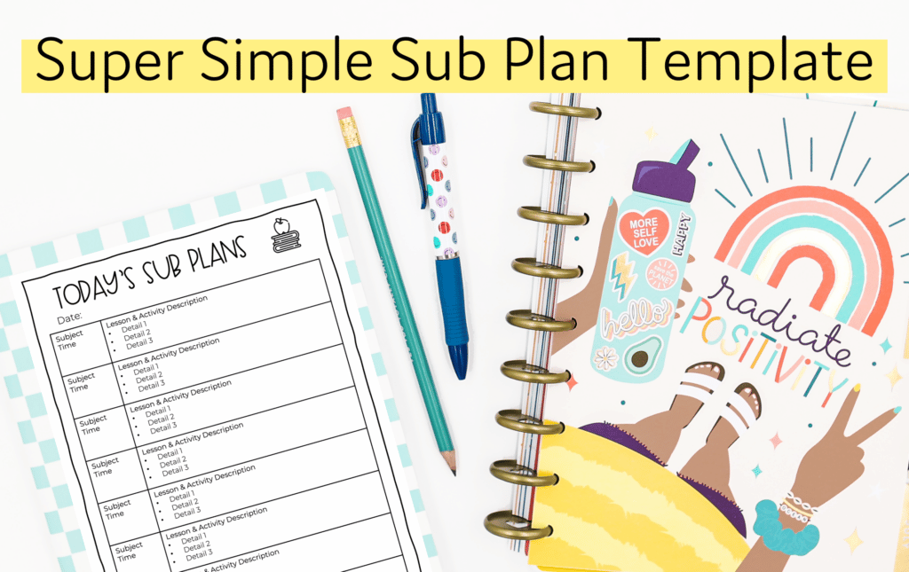 Fast Sub Plans With a Sub Plan Template - Learn Grow Blossom