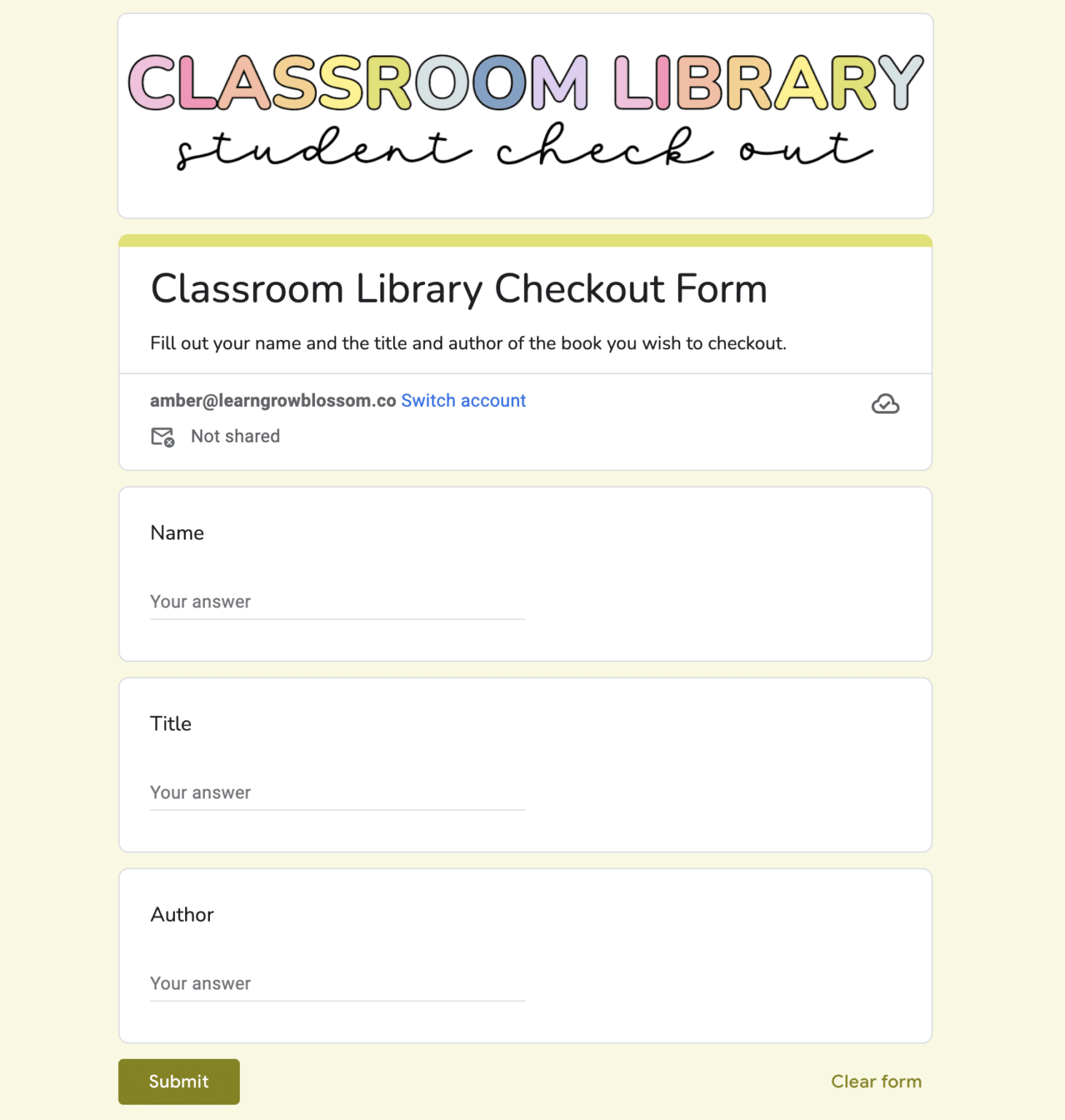 Easy Classroom Library Checkout System - Learn Grow Blossom