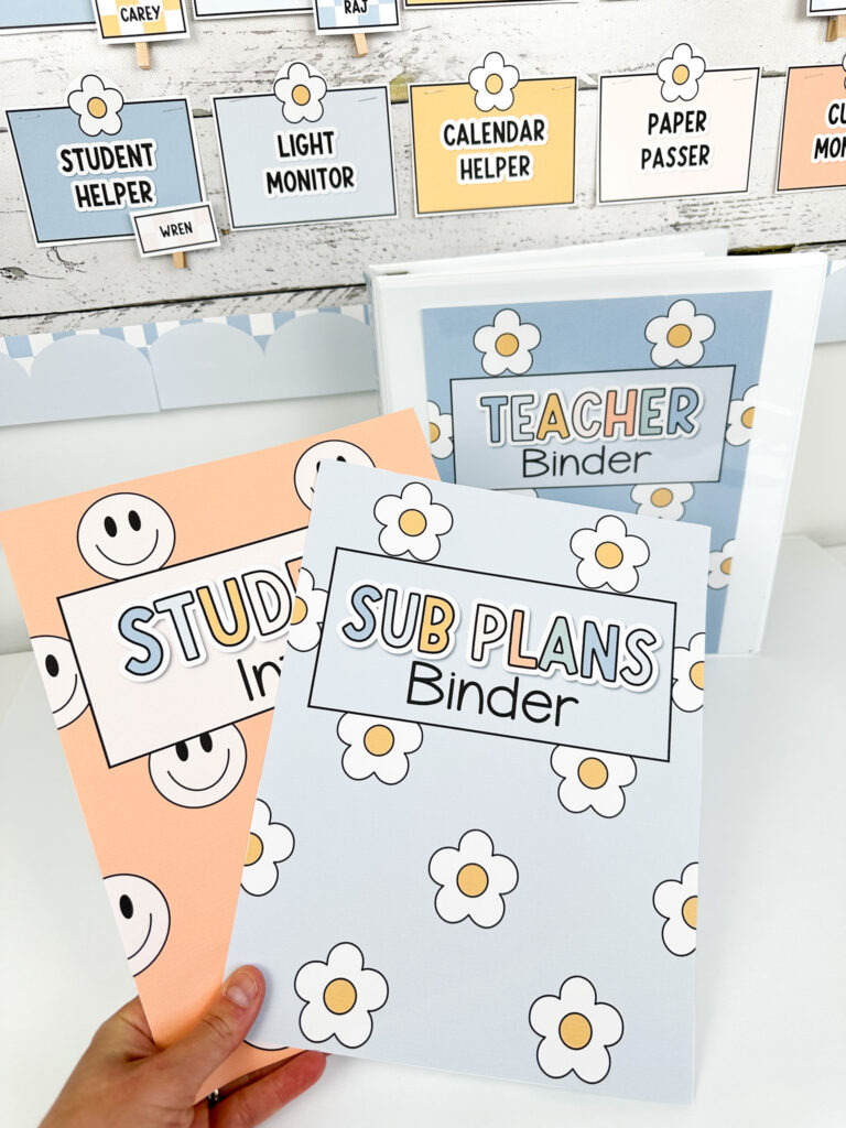 Boho classroom decor binder covers