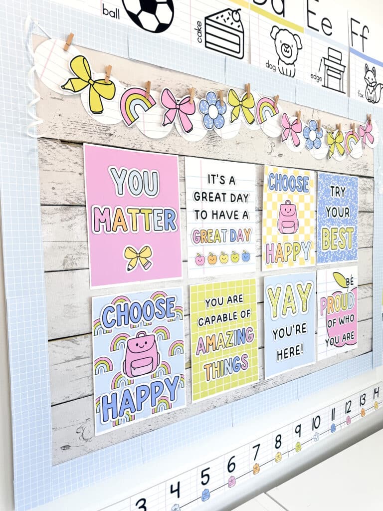 Poster freebie from the Preppy bright classroom decor bundle