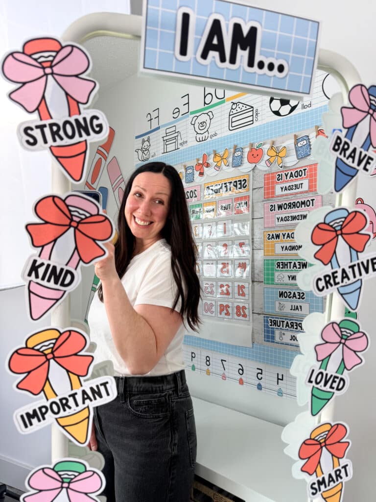 90s classroom decor - an affirmation station