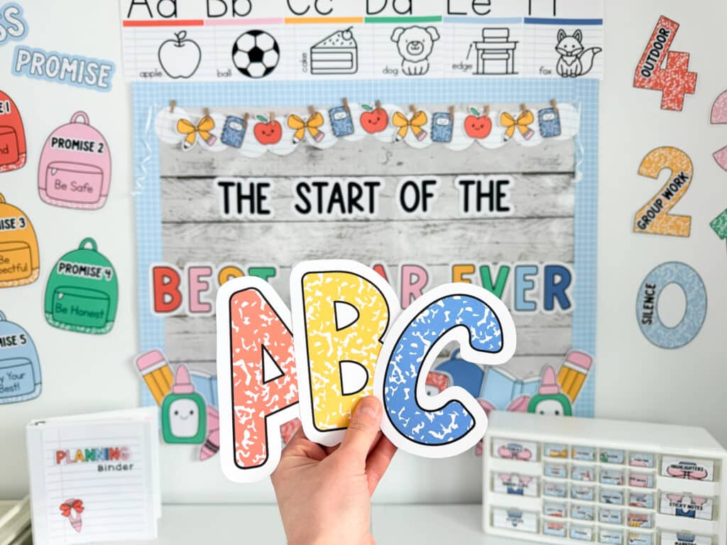 90s classroom decor - bulletin board letters