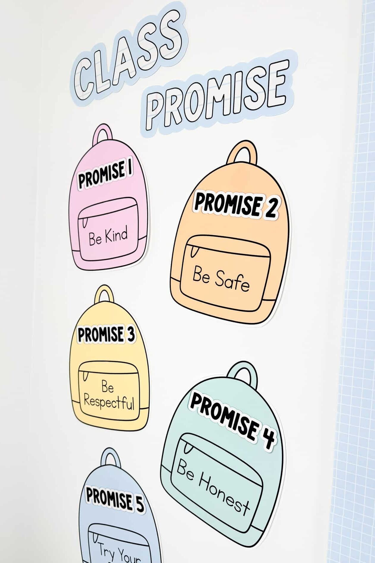 pastel classroom decor class promise