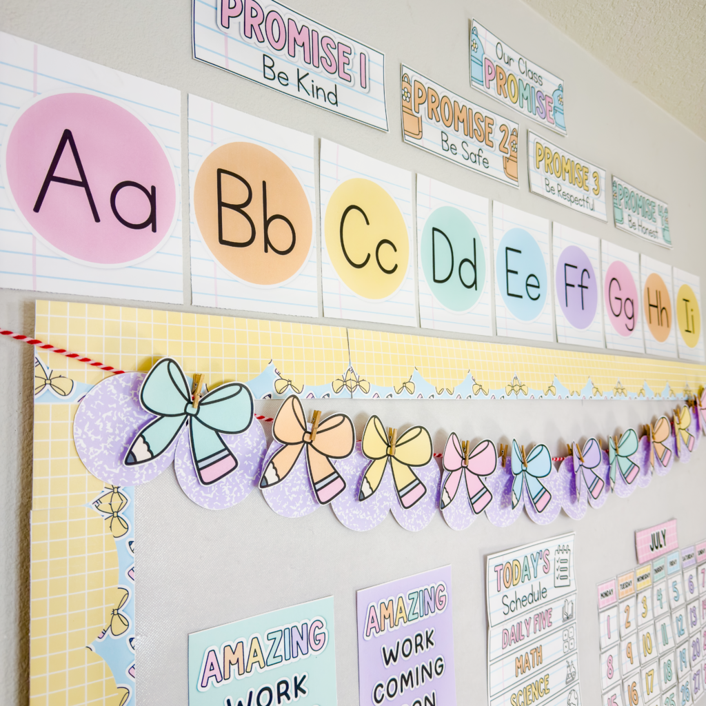pastel classroom decor