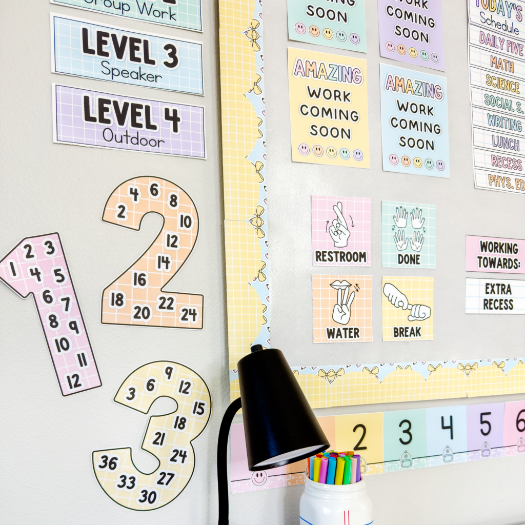 pastel classroom decor