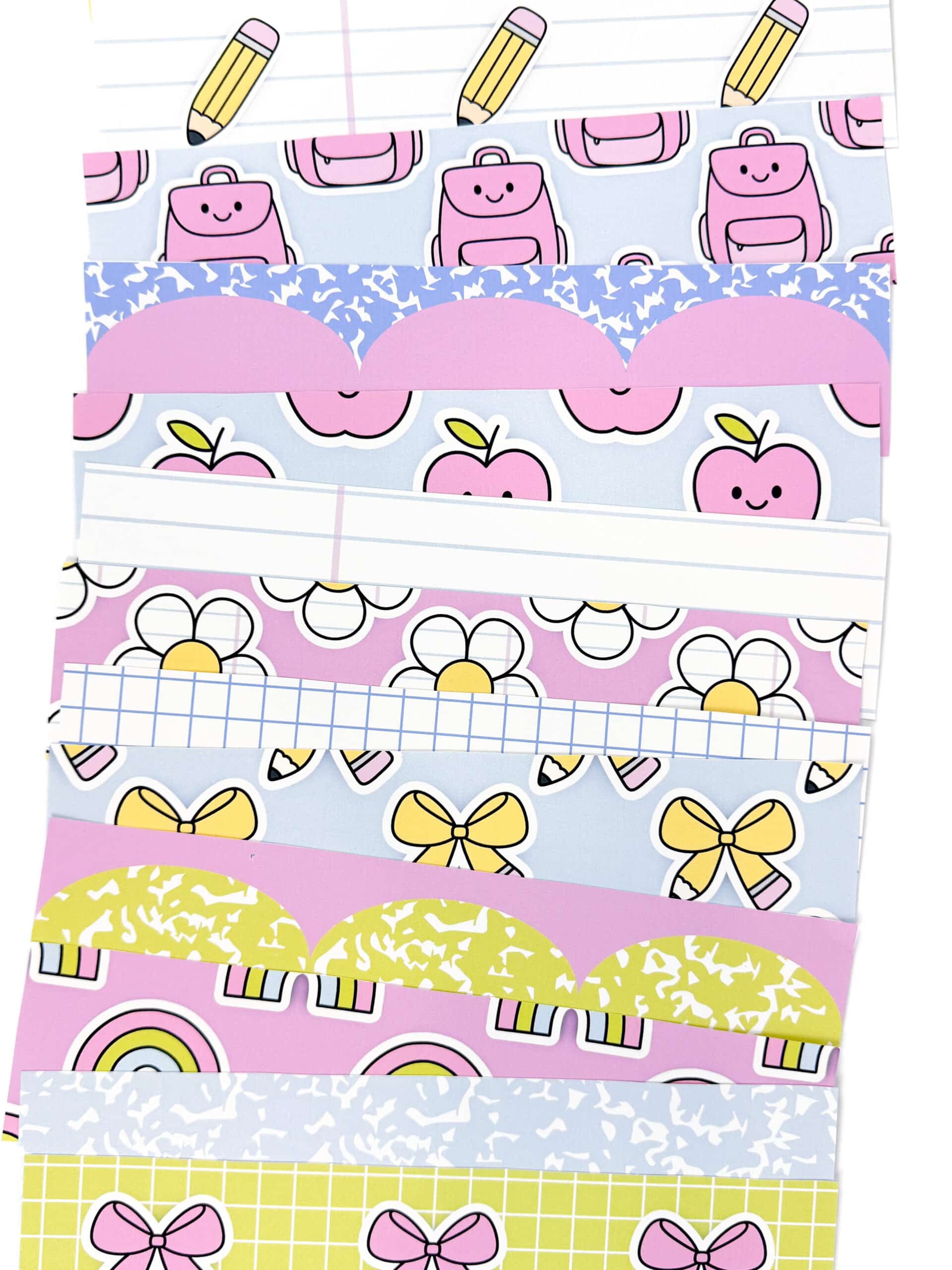 bright printable bulletin board borders