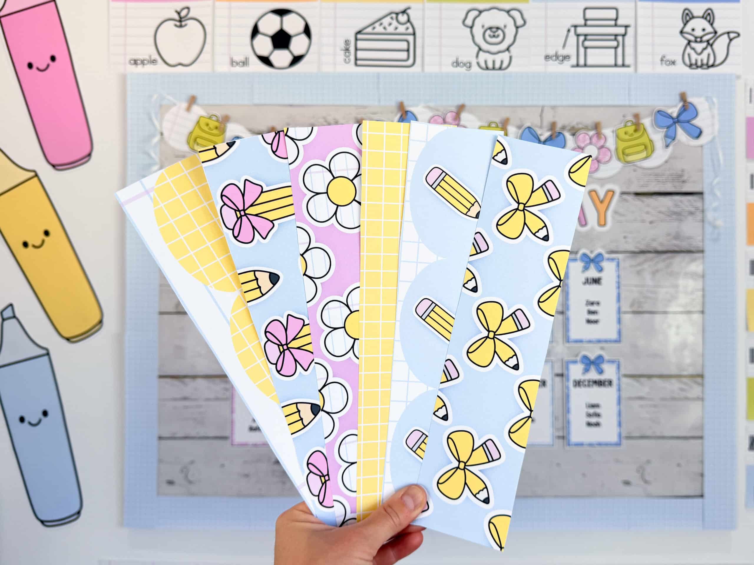 bright printable bulletin board borders