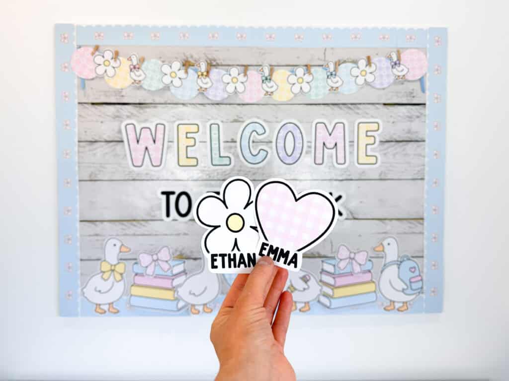 silly goose classroom theme student name cards