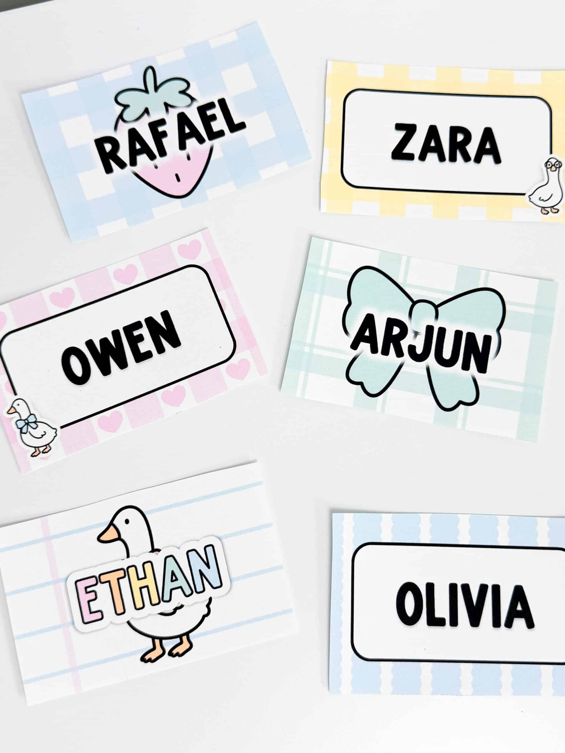 silly goose classroom theme name tags