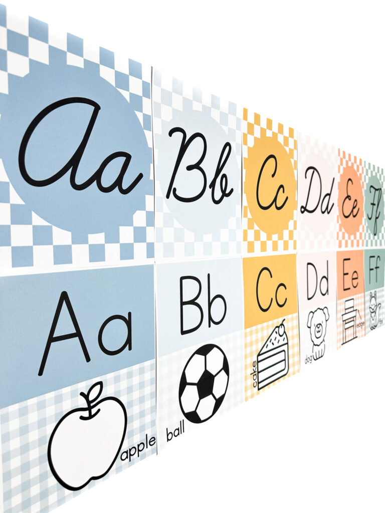 fun boho classroom theme rolling alphabet posters