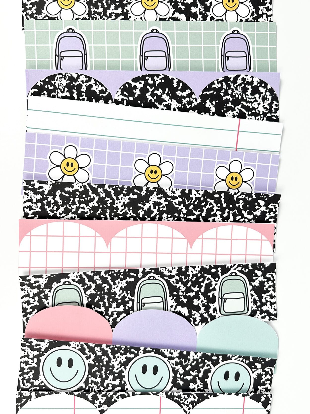 composition notebook printable bulletin board borders