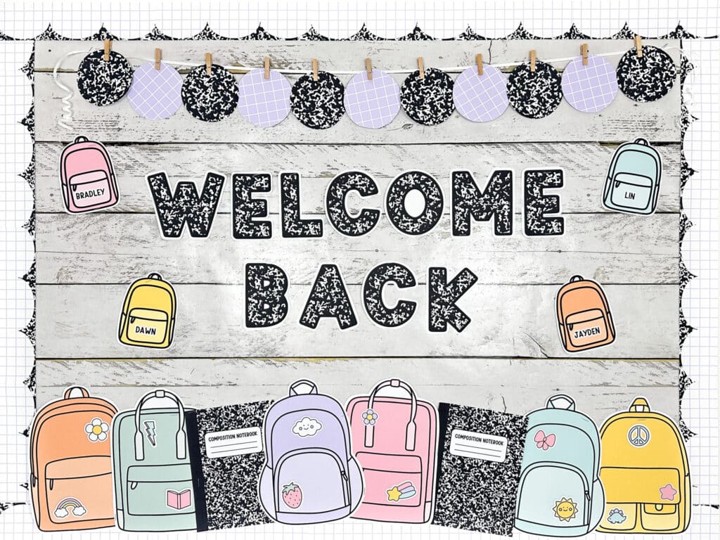 welcome back to school bulletin board