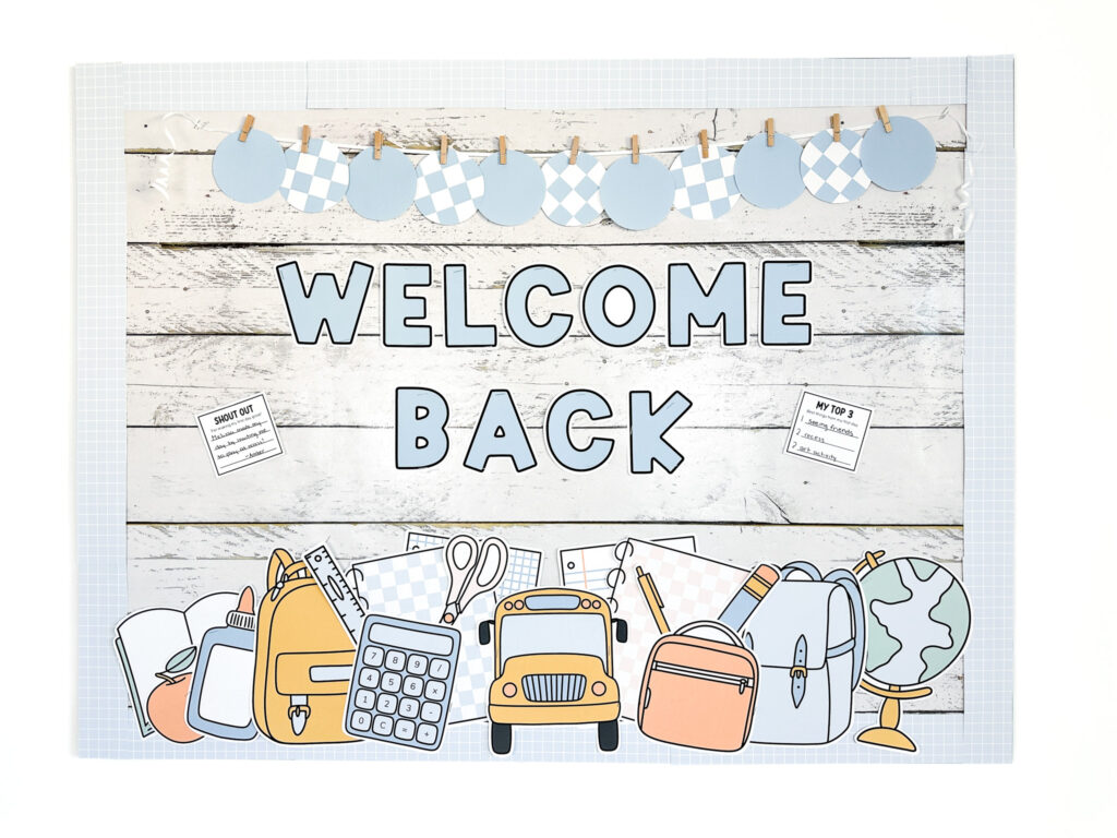 welcome back to school bulletin board